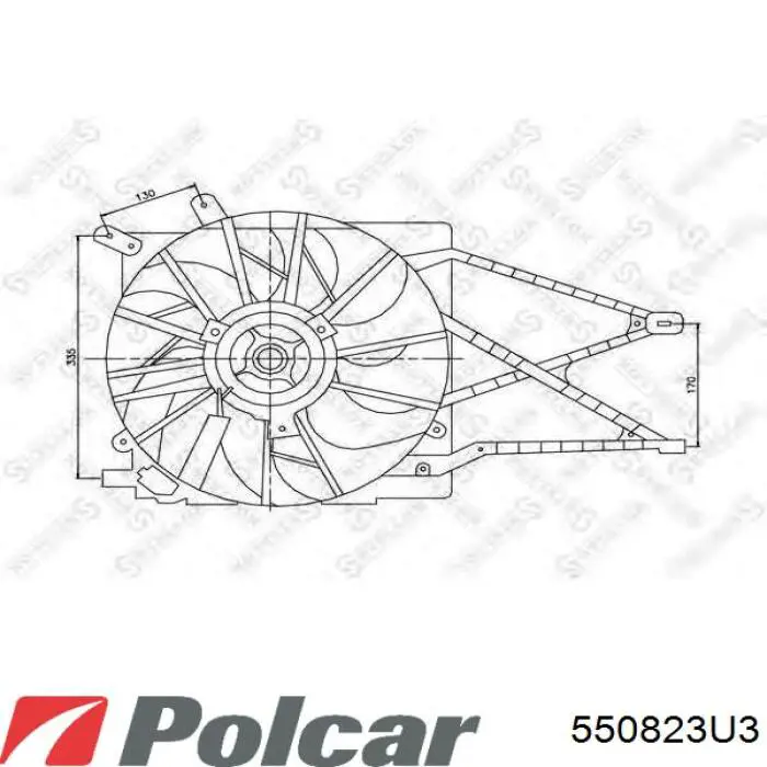 550823U3 Polcar Electroventilador del motor
