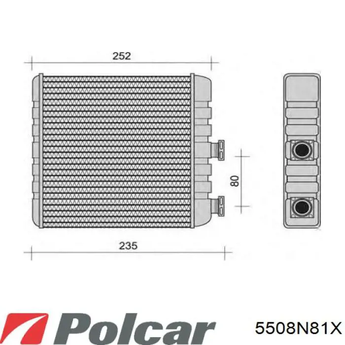 5508N81X Polcar radiador de calefacción