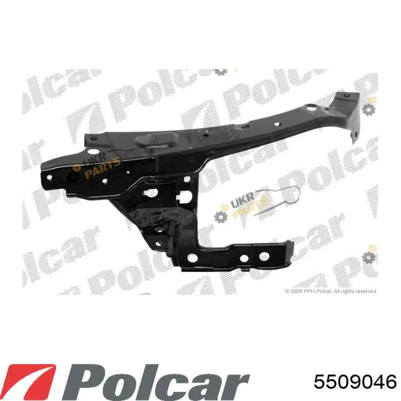 550904-6 Polcar soporte de radiador derecha (panel de montaje para foco)