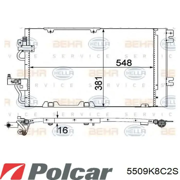 5509K8C2S Polcar condensador aire acondicionado