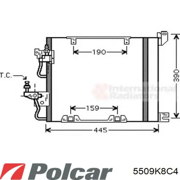 Condensador aire acondicionado 5509K8C4 Polcar