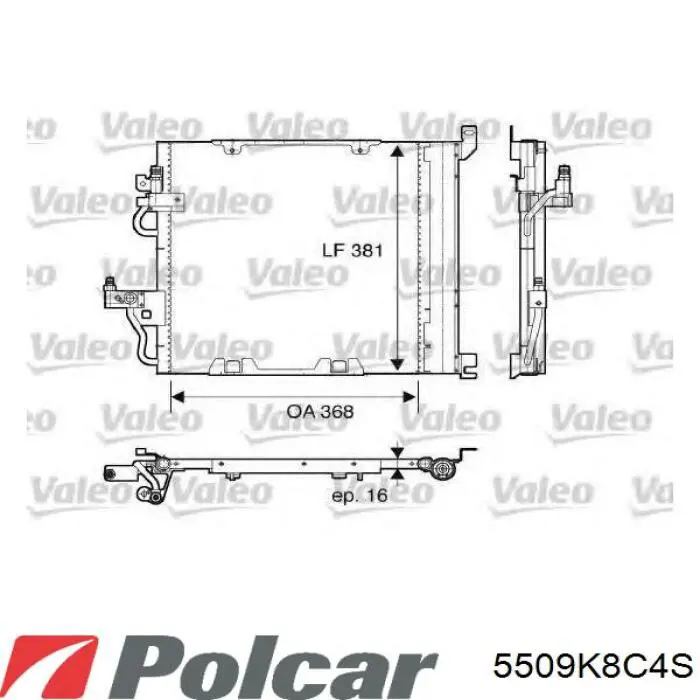 5509K8C4S Polcar condensador aire acondicionado