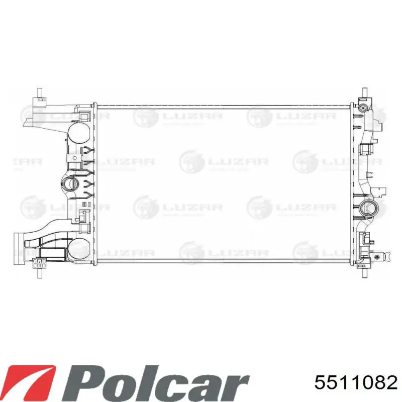 551108-2 Polcar radiador refrigeración del motor