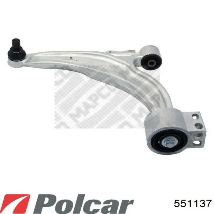 Brazo inferior izquierdo de la suspensión delantera 551137 Polcar