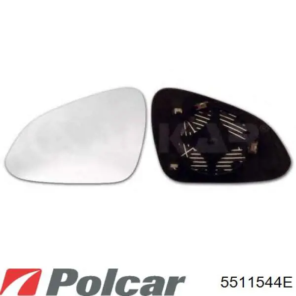 5511544E Polcar cristal de espejo retrovisor exterior izquierdo