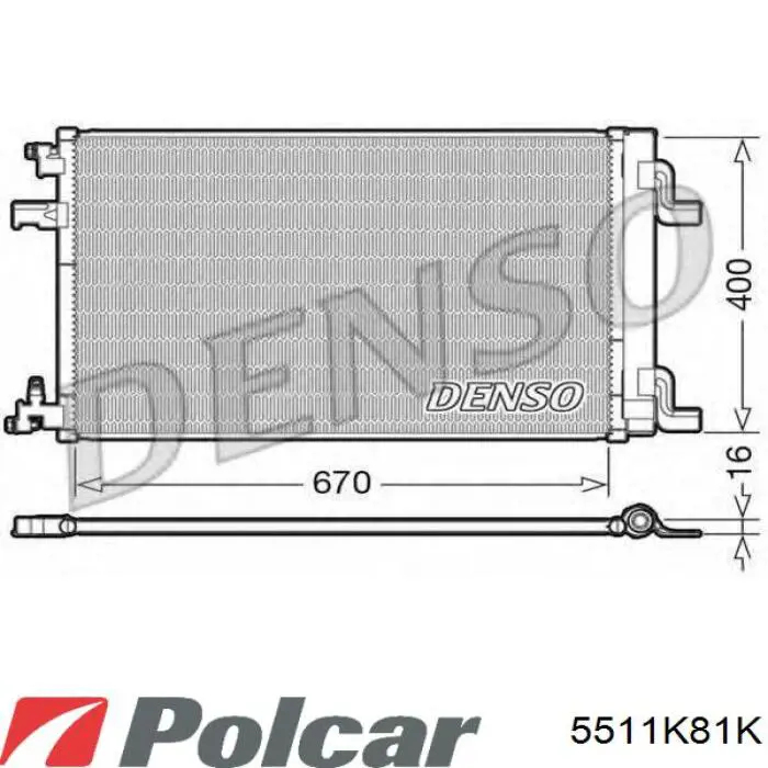 5511K81K Polcar condensador aire acondicionado