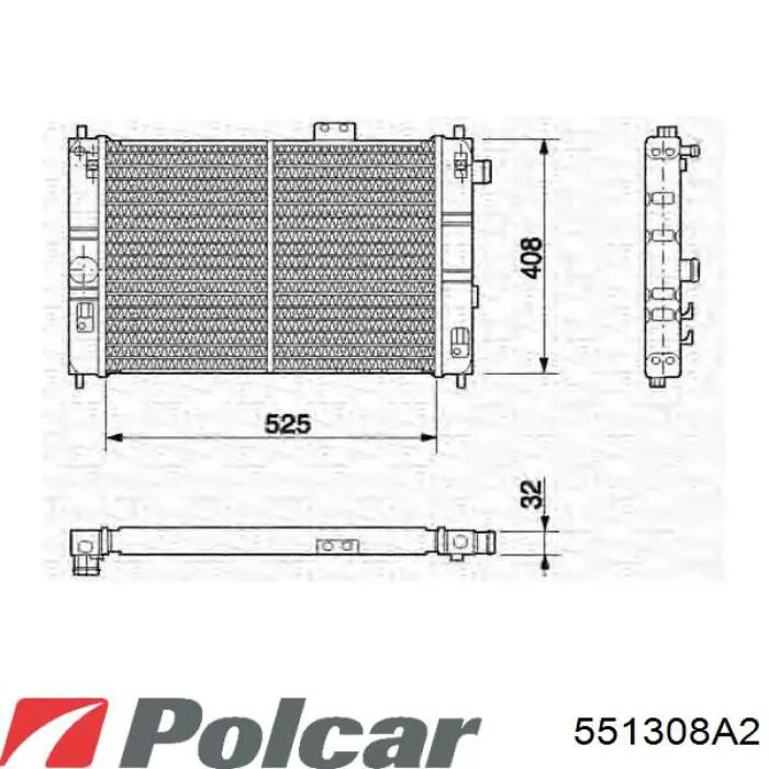 Radiador 551308A2 Polcar