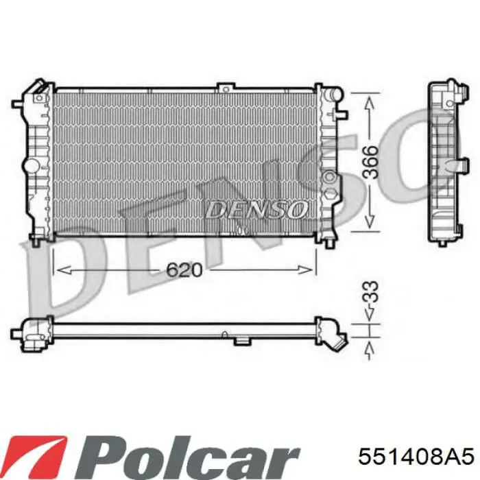 Radiador 551408A5 Polcar