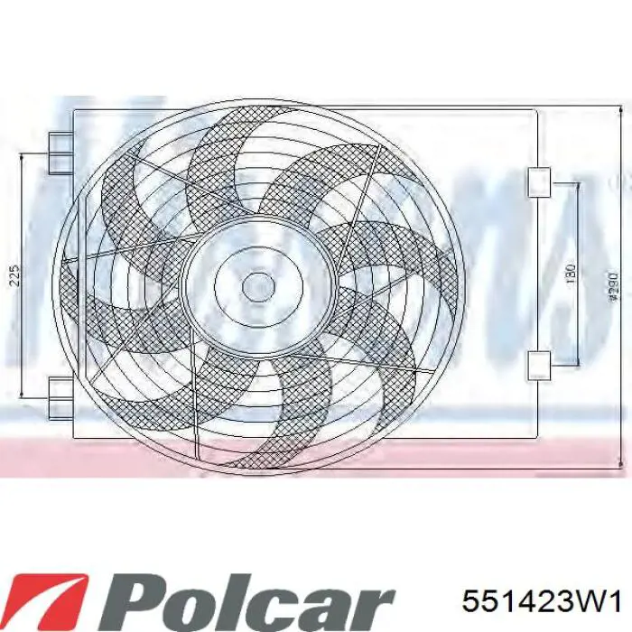 551423W1 Polcar ventilador (rodete +motor aire acondicionado con electromotor completo)