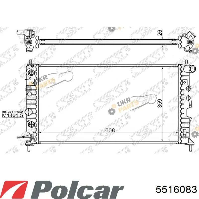 551608-3 Polcar radiador