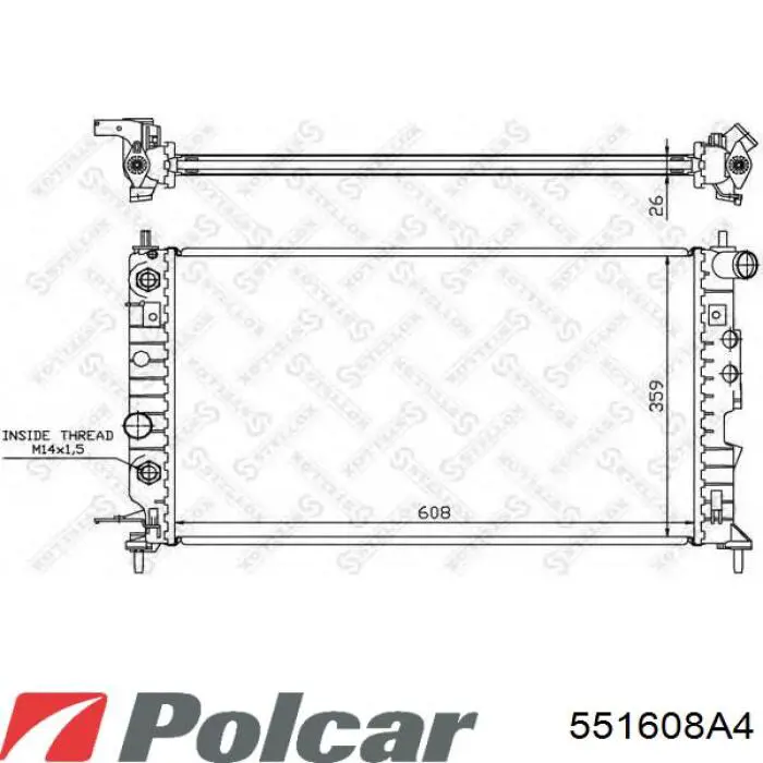 551608A4 Polcar radiador refrigeración del motor