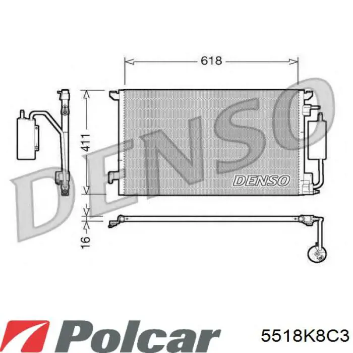 871870QB Fiat/Alfa/Lancia condensador aire acondicionado