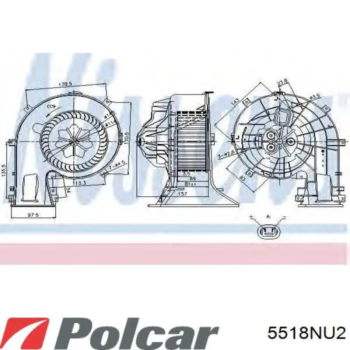5518NU2 Polcar Ventilador de habitáculo