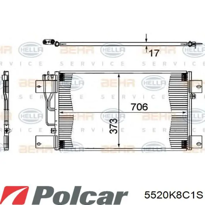 5520K8C1S Polcar condensador aire acondicionado