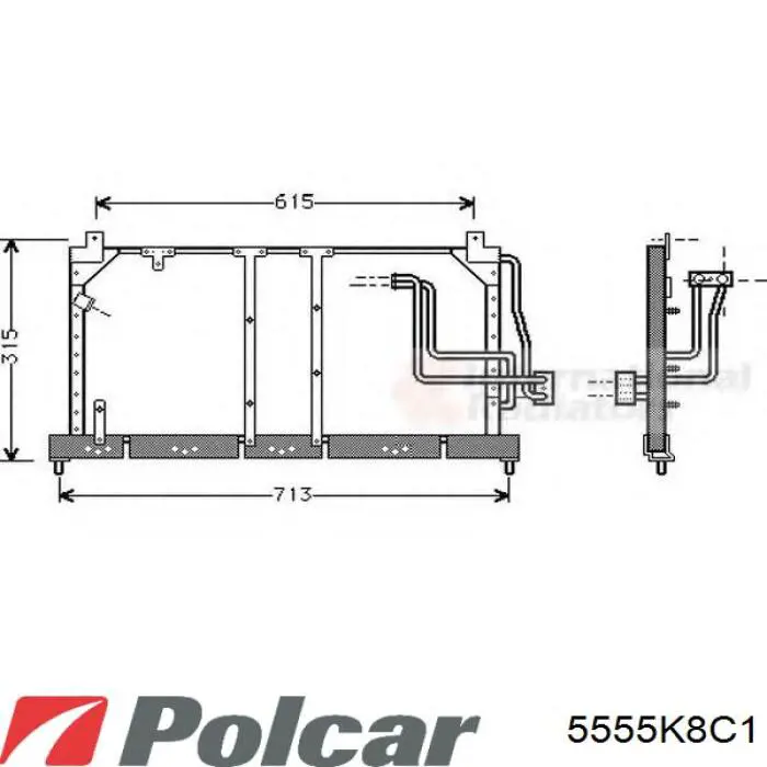 5555K8C1 Polcar condensador aire acondicionado