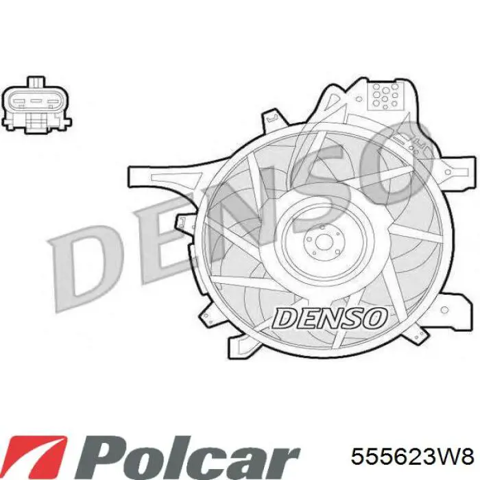 555623W8 Polcar ventilador (rodete +motor refrigeración del motor con electromotor completo)