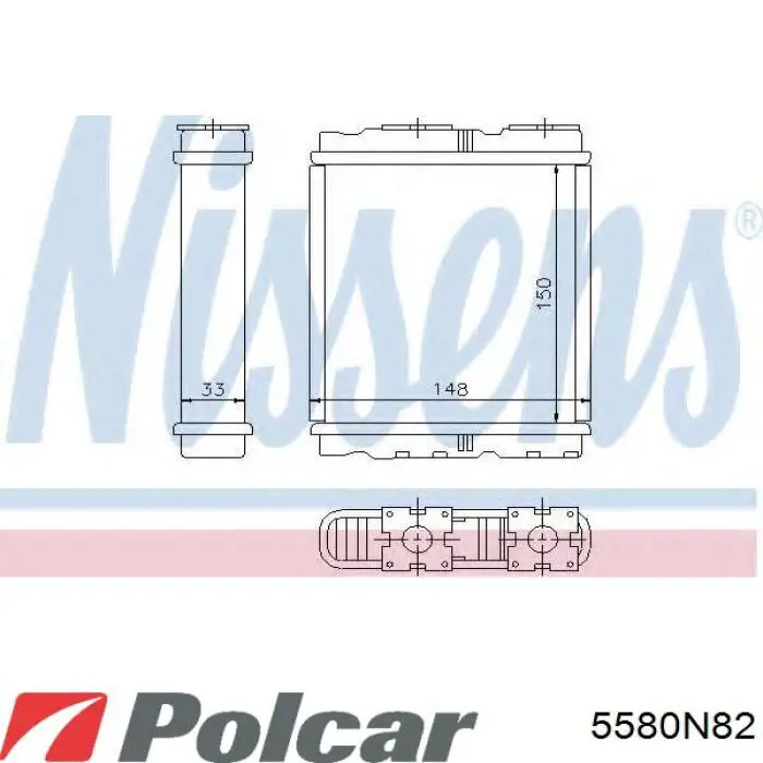 5580N82 Polcar Radiador interior