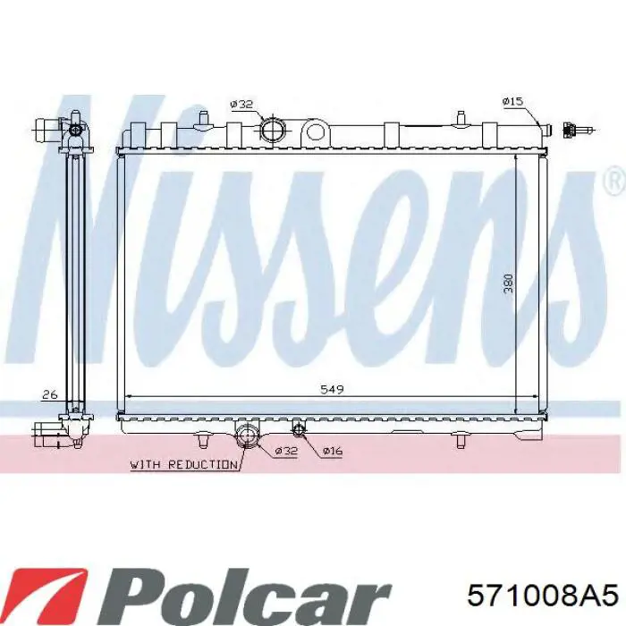 571008A5 Polcar radiador refrigeración del motor