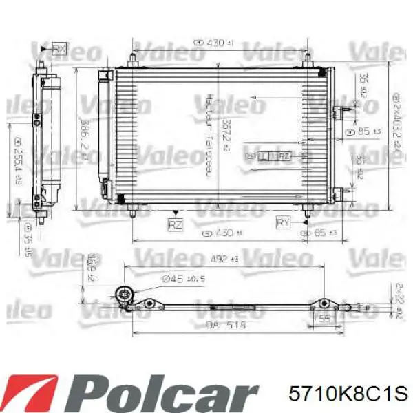 5710K8C1S Polcar condensador aire acondicionado