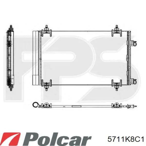 5711K8C1 Polcar condensador aire acondicionado