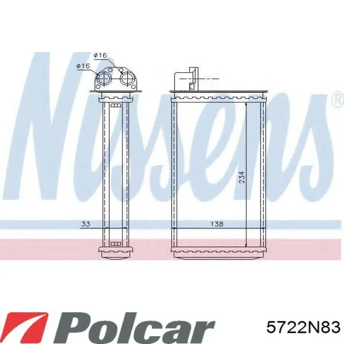 5722N8-3 Polcar radiador de calefacción