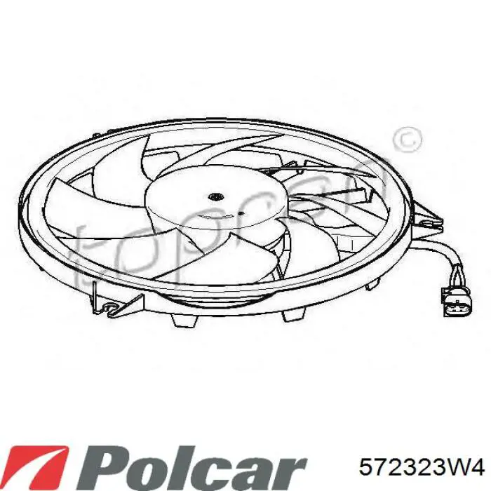 572323W4 Polcar ventilador (rodete +motor refrigeración del motor con electromotor completo)