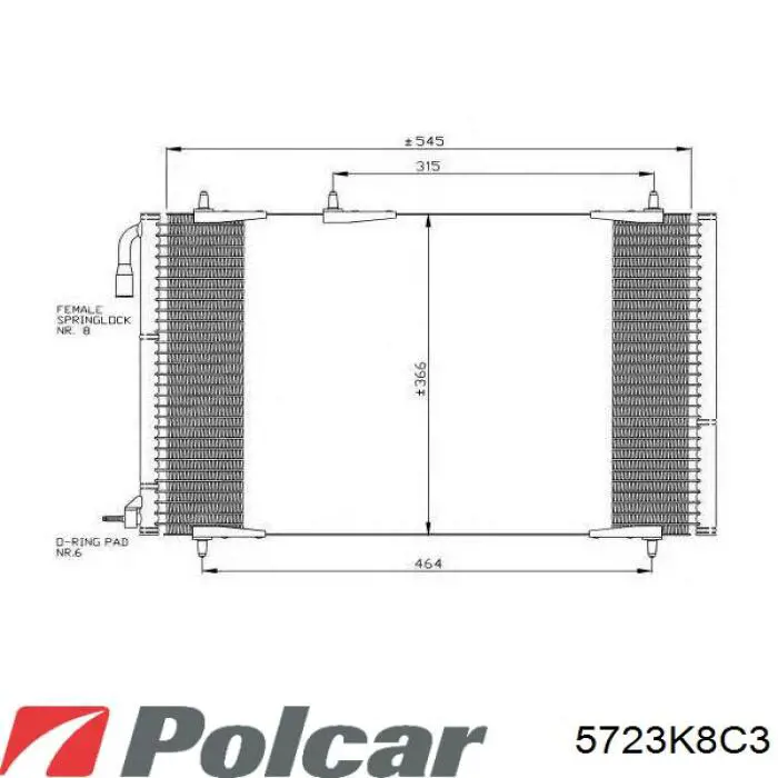 Aire acondicionado capacitor Peugeot/Citroen 9651867080 precio, desde 53,58 EUR