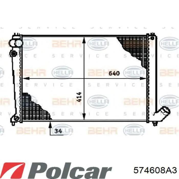 574608A3 Polcar radiador refrigeración del motor