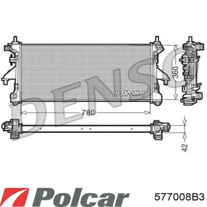 577008B3 Polcar radiador refrigeración del motor