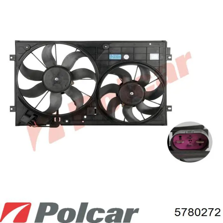 578027-2 Polcar rejilla de antinieblas delantera derecha