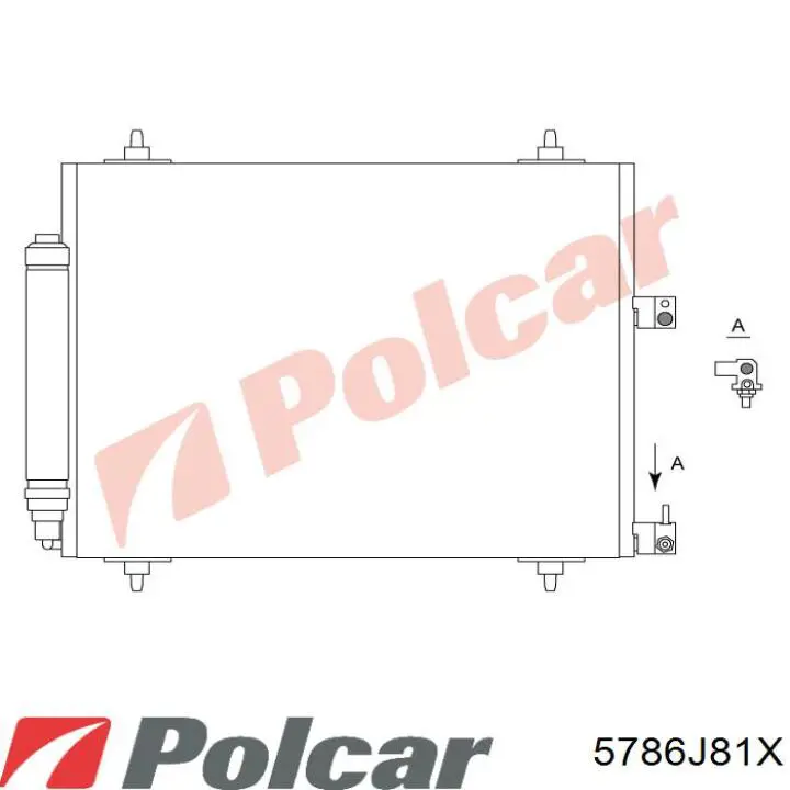 5786J81X Polcar radiador de aire de admisión