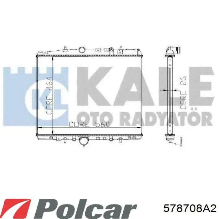 Radiador 96417283 Peugeot/Citroen