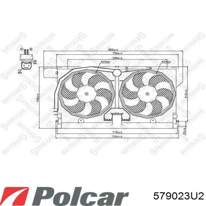 Comprar 579023U2 Polcar Ventilador del motor