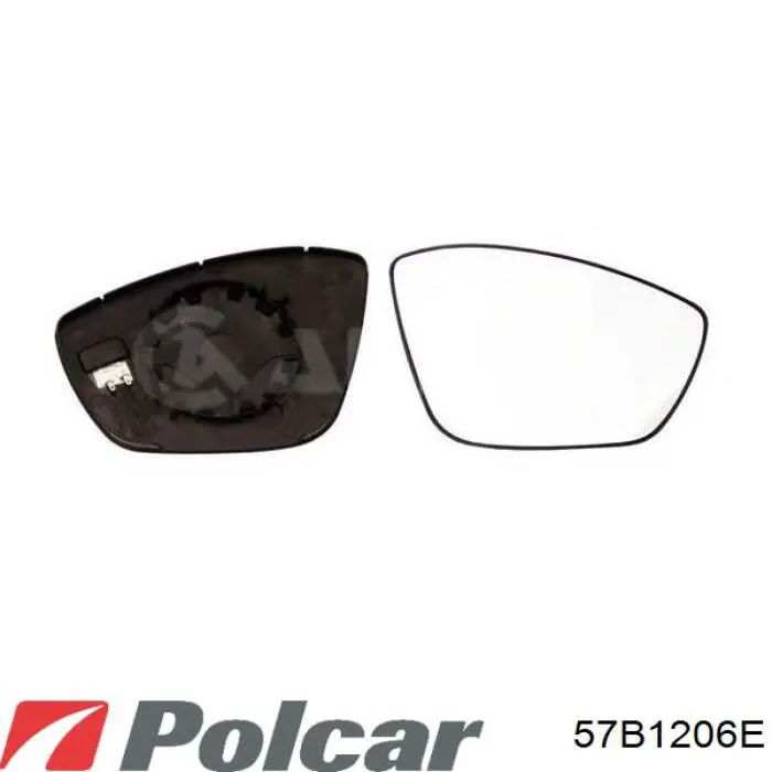 57B1206E Polcar cristal de espejo retrovisor exterior derecho