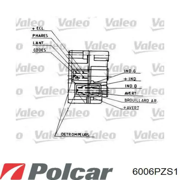 Mando de luces izquierdo Renault 19 2 (D53, 853)