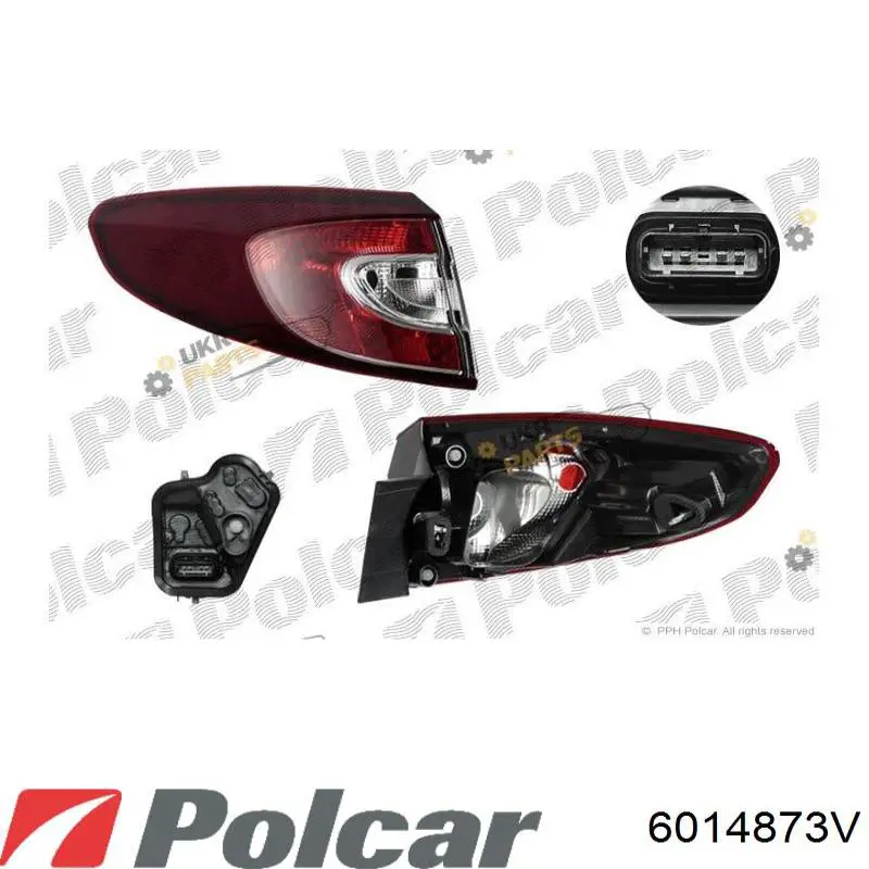 Piloto trasero exterior izquierdo 6014873E Polcar