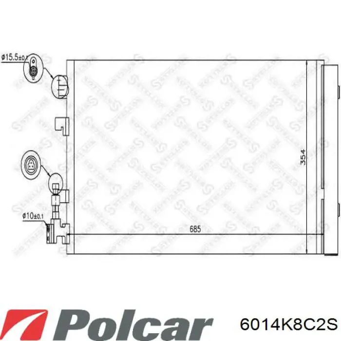 Comprar 6014K8C2S Polcar Condensador de aire acondicionado