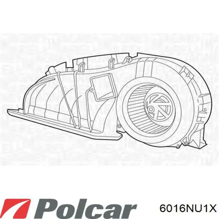 6016NU1X Polcar conjunto carcasa de ventilador de la estufa (calentador interno)