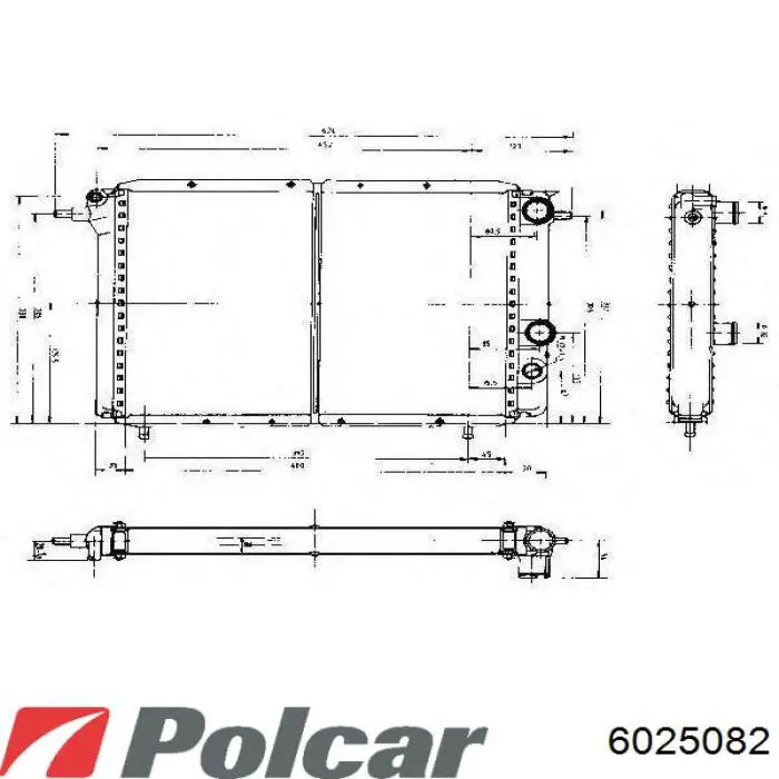 6025082 Polcar radiador refrigeración del motor