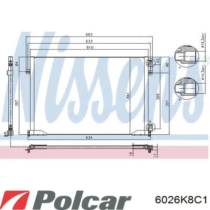 6026K8C1 Polcar condensador aire acondicionado