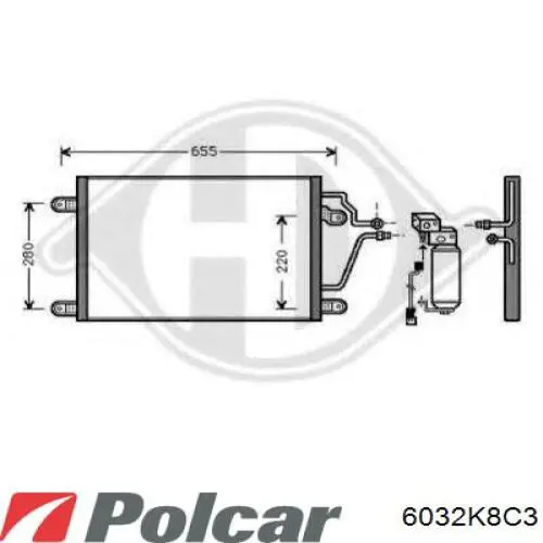 6032K8C3 Polcar condensador aire acondicionado