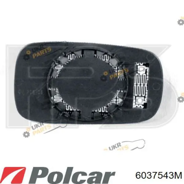 6037543M Polcar cristal de espejo retrovisor exterior izquierdo