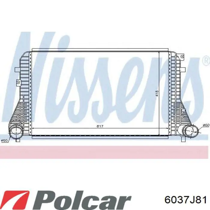 6037J81 Polcar Radiador de intercooler