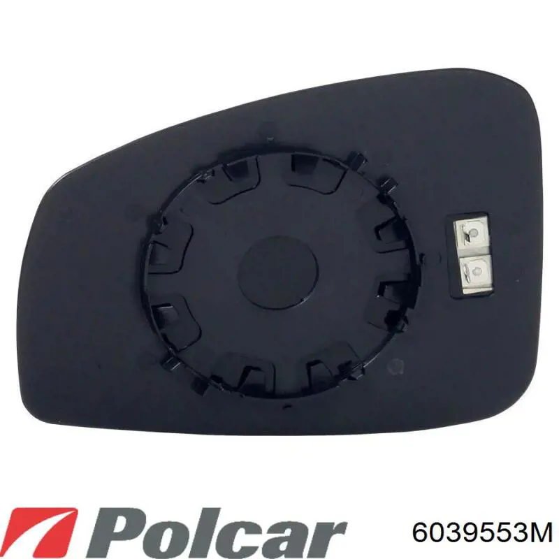 6039553M Polcar cristal de espejo retrovisor exterior derecho