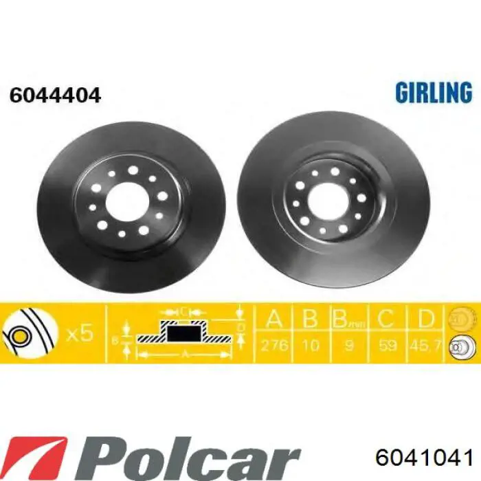 604104-1 Polcar soporte de radiador superior (panel de montaje para foco)