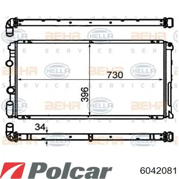 Radiador refrigeración del motor Renault Master 2 HD, FD