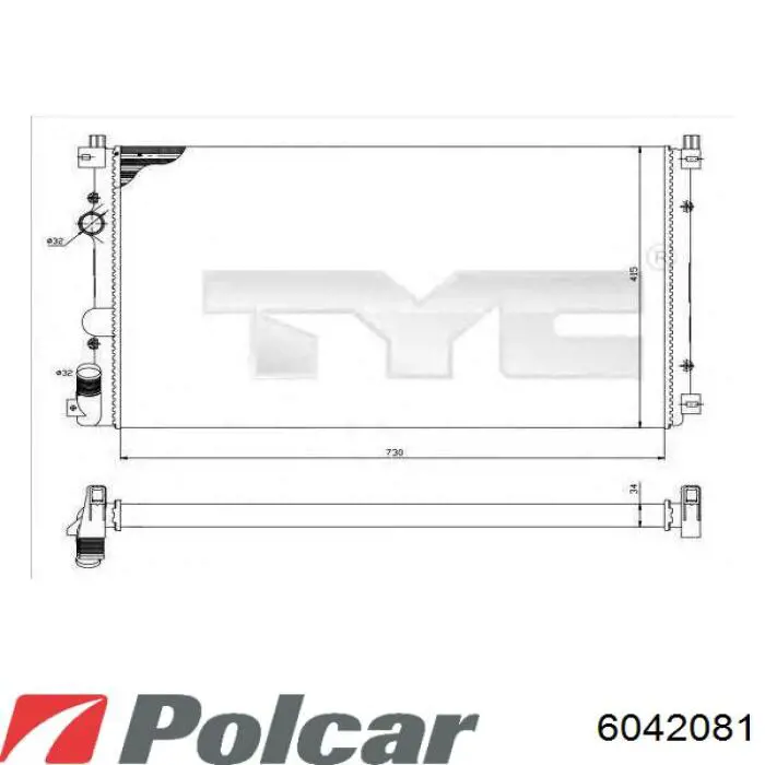 Radiador refrigeración del motor Renault Master 2 HD, FD