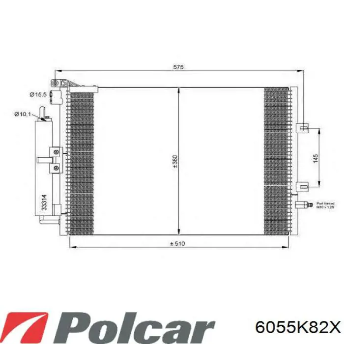 Radiador de aire acondicionado Renault Modus (JP0)