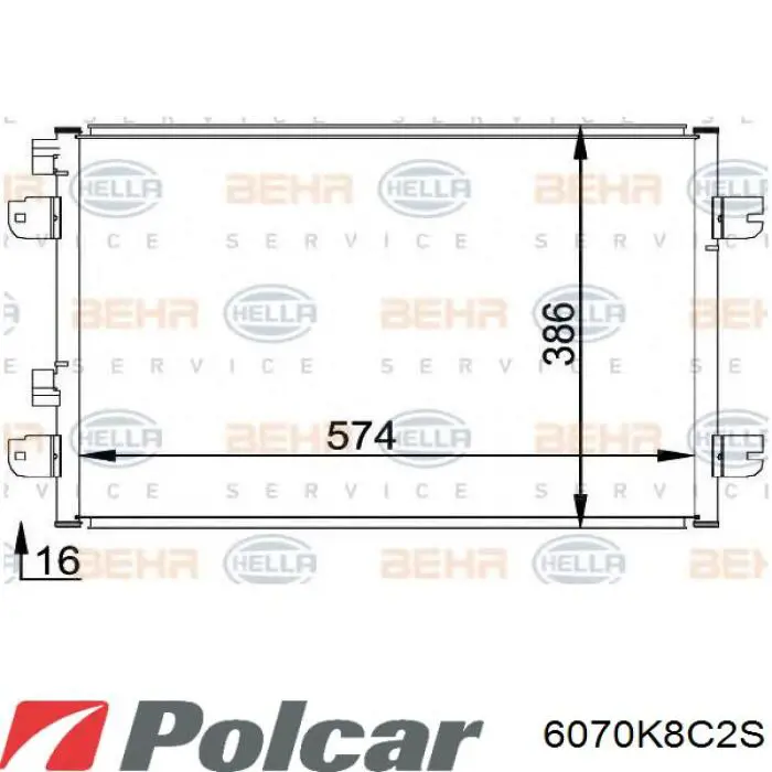 6070K8C2S Polcar condensador aire acondicionado