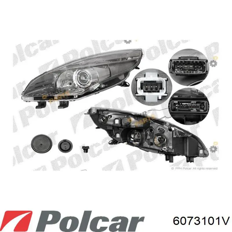 6073101V Polcar faro derecho